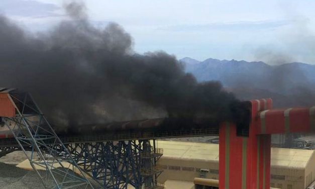 Incendio afectó correa transportadora de El Teniente