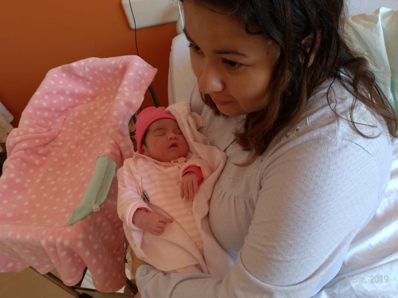 La primer bebé nacida en 2019 en el Hospital Regional de Rancagua