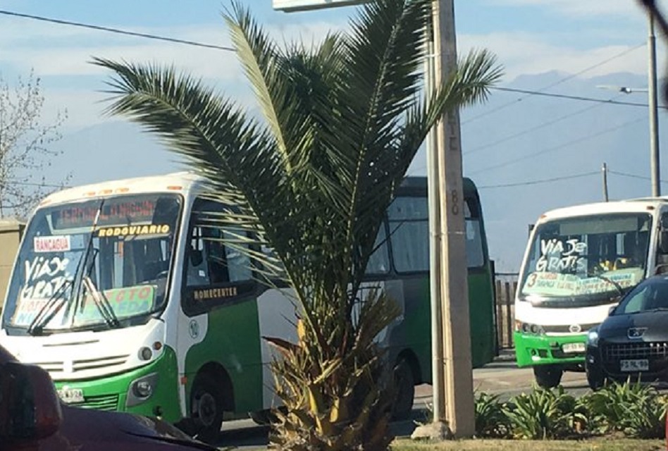 Micreros de Machalí se fueron a paro
