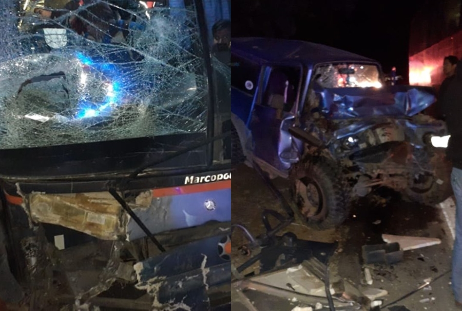 Colisión entre vehiculo particular y bus link en Carretera del Cobre