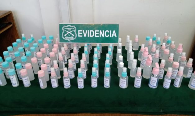 Detienen a sujeto por venta ilegal de  supuesto alcohol gel