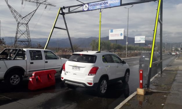 Instalan Pórtico Sanitizador en la entrada de Machalí