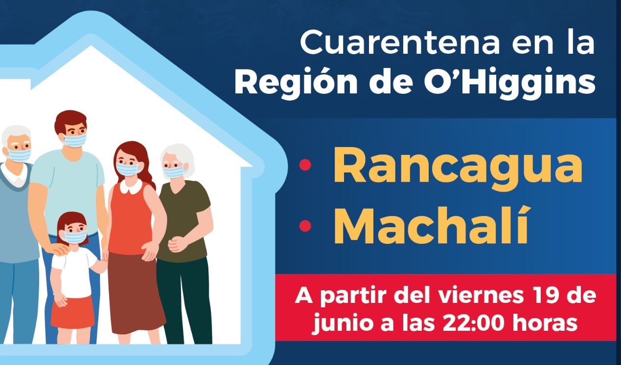 Machalí y Rancagua entran en cuarentena desde este viernes