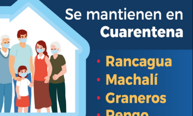 Continúa la cuarentena en Machalí, Rancagua, Graneros y Rengo