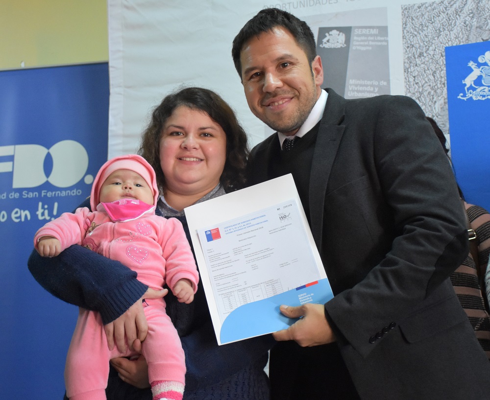 Más de mil familias de O’Higgins fueron beneficiadas con el Subsidio de Arriendo Especial Clase Media