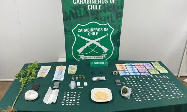 Con dos detenidos, marihuana, pasta base y  cocaína termina operativo en Machali
