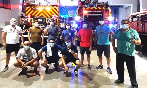 Estrés en la pandemia:  bomberos la combaten con deporte, salud y actividad física