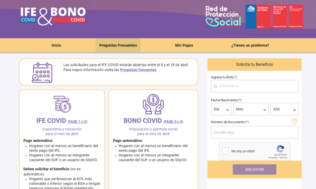 Comienza postulación al IFE y Bono COVID de abril