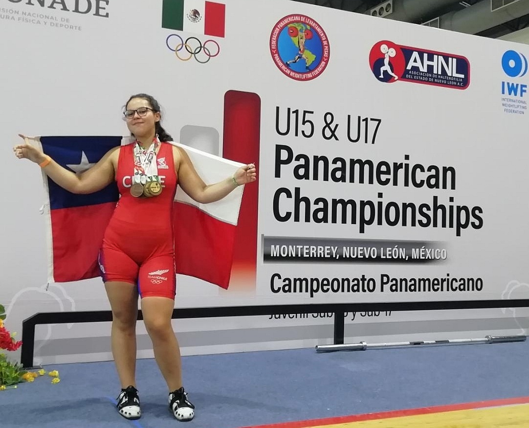 Machalina Antonia Palominos obtiene oro y bronce en el Panamericano de Halterofilia