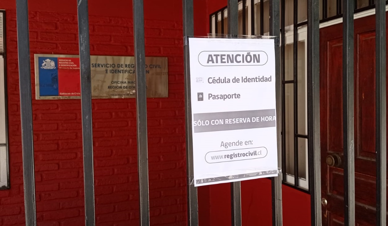 Cédula de Identidad o Pasaporte: Registro Civil de Machalí comenzó a atender solo con reserva de hora online