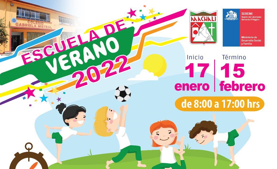 Comienzan inscripciones para la Escuela de Verano 2022 en Machali