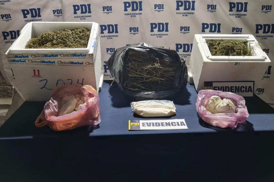 Incautan casi 10 kilos de droga desde vivienda machalina