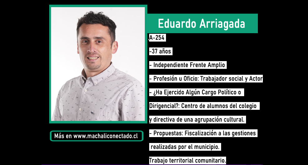 Conoce al Candidato a Concejal por Machali Eduardo Arriagada