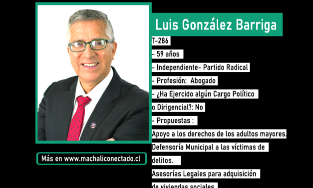 Conoce al Candidato a Concejal por Machali Luis González