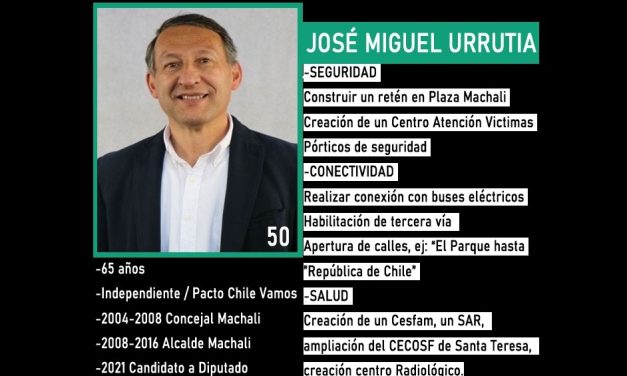 Conoce las propuestas del Candidato a Alcalde por Machali José Miguel Urrutia