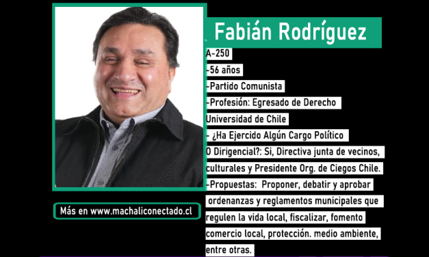 Conoce al Candidato a Concejal por Machali Fabián Rodríguez