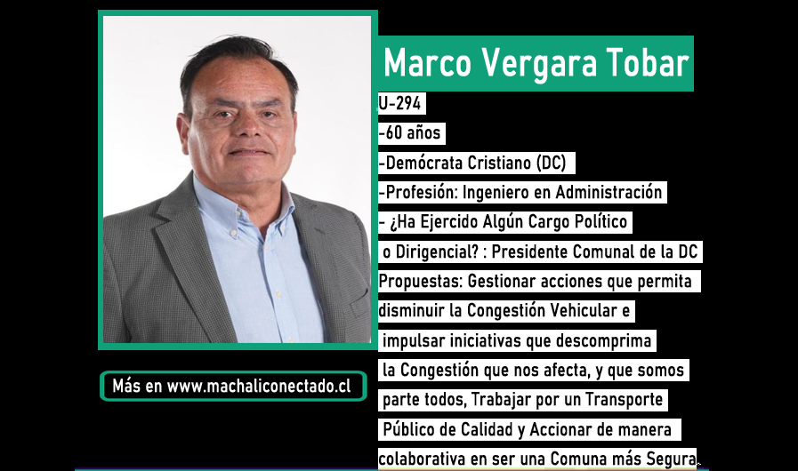 Conoce al Candidato a Concejal por Machali Marco Vergara