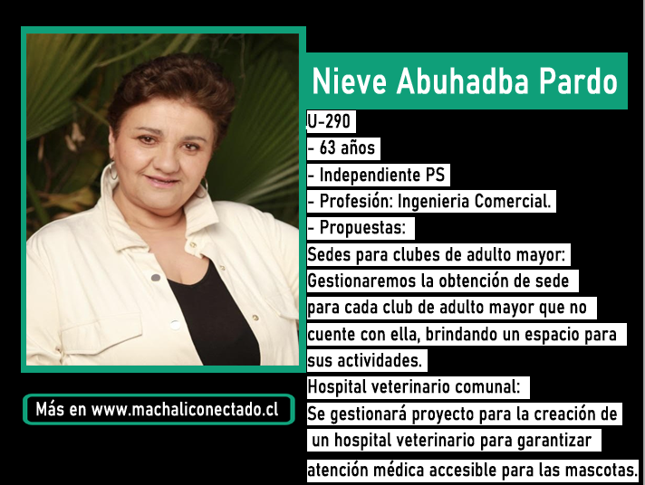 Conoce a la Candidata a Concejal por Machali Nieves Abuhadba