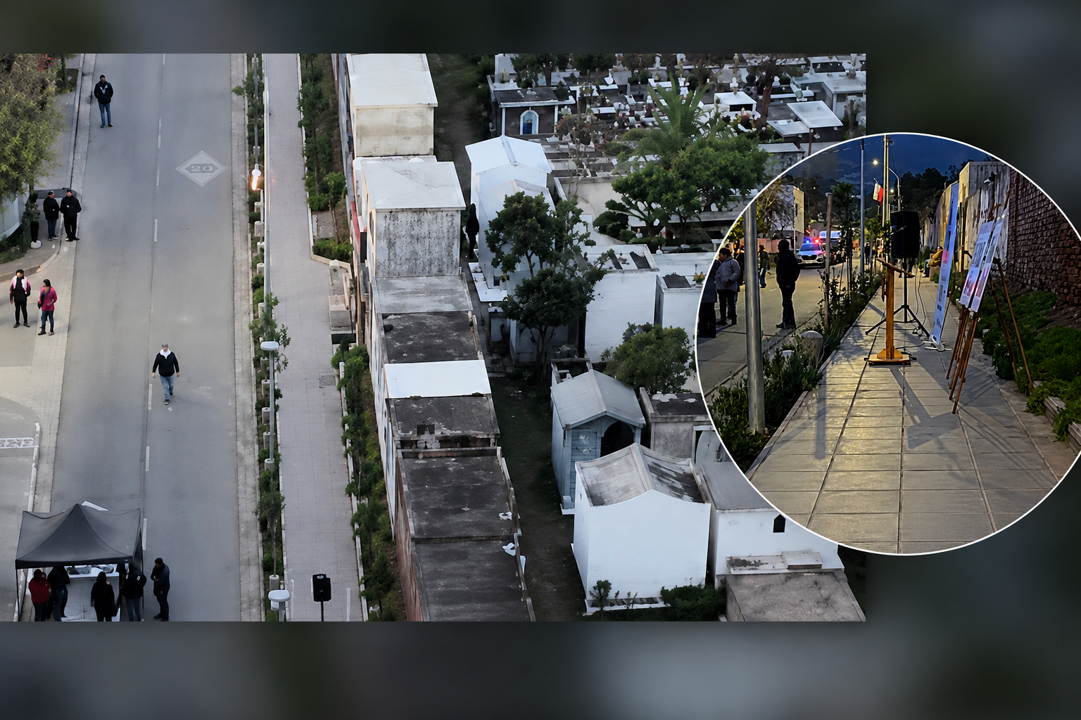 Machalí recupera histórico borde del cementerio municipal con nueva obra urbana
